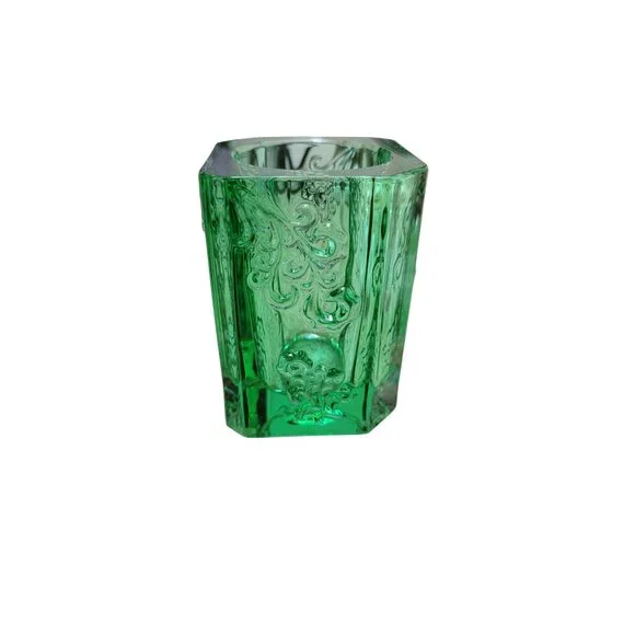 Tittot Green Crystal Hexagonal Vase - Picture 2 of 8